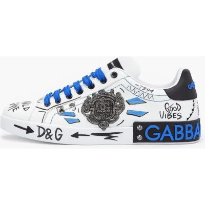 Dolce e gabbana sneakers portofino patch blu/bianco