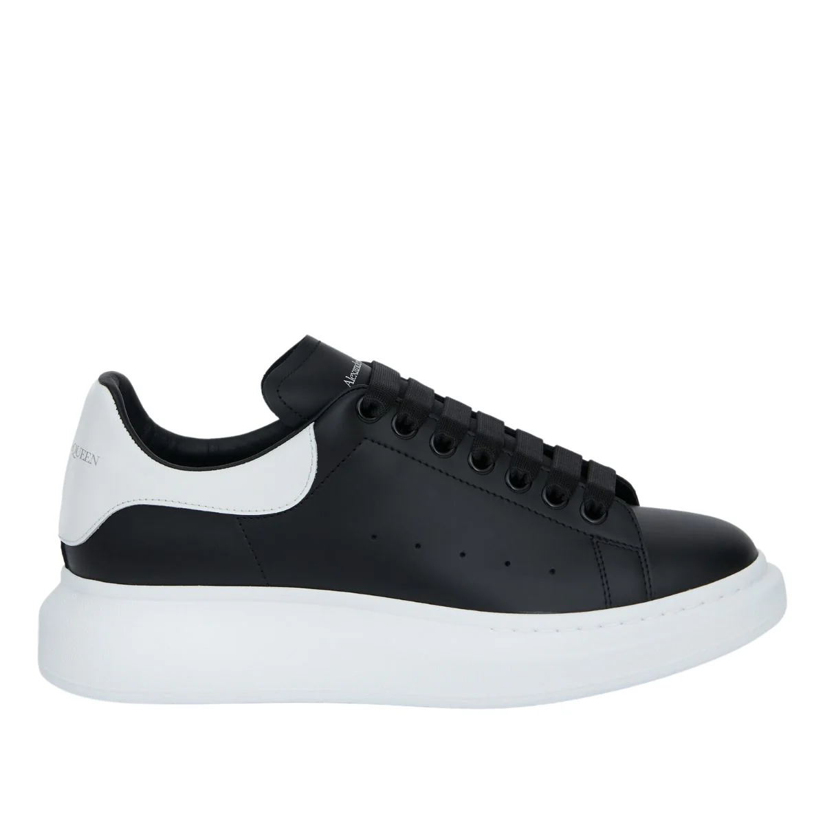 Alexander mcqueen nera retro bianco in pelle