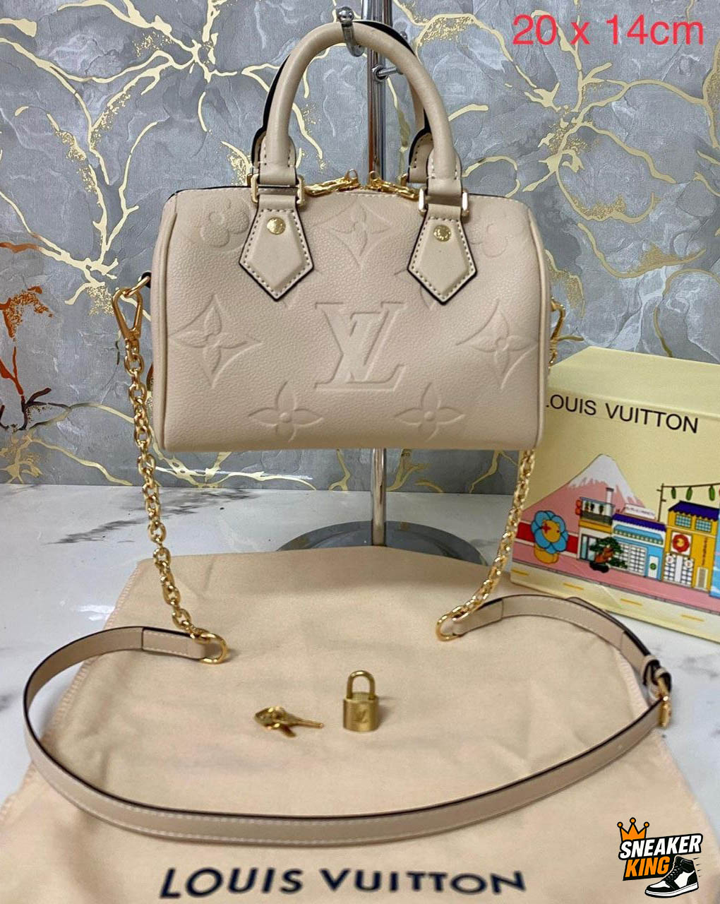 Louis Vuitton - Borsa a Mano Mini Bauletto in Pelle Beige – Stile Luxury Versatile