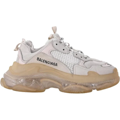 Balenciaga triple s bianca/beige con suola trasparente